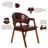 Kit 4 Cadeiras Sala de Jantar Premium com Braço Madeira Maciça Movellu Home - 4