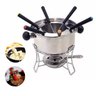 Conjunto Fondue 10 Peças Inox Panela Garfo Fogareiro Frutas Chocolate Queito Frio Vinho Outono Inver - 1