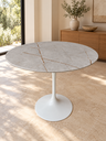 Ver imagem 1 de Mesa de Jantar Redonda Saarinen 90 cm – MDF Pietra Bronze