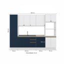 Ver imagem 4 de Cozinha Modulada Celeste Kappesberg 100% Mdf Branco/azul 7 Peças