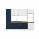Ver imagem 2 de Cozinha Modulada Celeste Kappesberg 100% Mdf Branco/azul 7 Peças