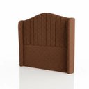 Ver imagem 4 de Cabeceira para Cama Box Estofada Zoe Decorativa Moderna Curva Queen 160 Cm Boucle Marrom