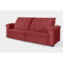 Ver imagem 3 de Sofá Retrátil e Reclinável 2,30m Canadá Estilo Estofados - Suede Veludo Cor "vermelho"