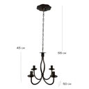 Ver imagem 2 de Lustre Luminária Pendente Teto Ferro Para 4 Lâmpadas ouro velho MINAS ARTE PRÓPRIA lustre 4b ouro ve