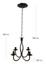 Ver imagem 2 de Lustre Luminária Pendente Teto Ferro Para 4 Lâmpadas ouro velho MINAS ARTE PRÓPRIA lustre 4b ouro ve