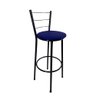 Kit 3 Banqueta Alta Preta Cozinha Gourmet Americana Balcão:azul - 2