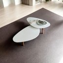 Ver imagem 4 de Kit 2 Mesas de Centro Orgânicas Pés Palito em Madeira Branco