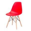 Ver imagem 3 de Kit 4 Cadeiras Charles Eames Eiffel Vermelho Polipropileno Cozinha Sala de Estar Jantar Mesa