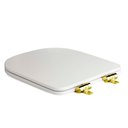 Ver imagem 7 de Assento Poliester Soft Close Antimicrobiano Polo Branco para vaso Deca com Ferragem Dourada