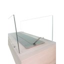 Ver imagem 1 de Lareira Ecológica Ol 800 80 Cm Inox Completa Etanol Álcool Amadeirado Claro Mezzo Bianco