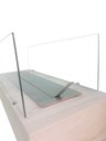 Ver imagem 1 de Lareira Ecológica Ol 800 80 Cm Inox Completa Etanol Álcool Amadeirado Claro Mezzo Bianco
