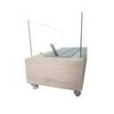 Ver imagem 2 de Lareira Ecológica Ol 800 80 Cm Inox Completa Etanol Álcool Amadeirado Claro Mezzo Bianco