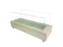 Ver imagem 3 de Lareira Ecológica Ol 800 80 Cm Inox Completa Etanol Álcool Amadeirado Claro Mezzo Bianco