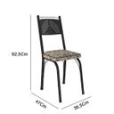 Ver imagem 4 de Conjunto De Mesa Malva Com 6 Cadeiras Tampo De Vidro 140cm SF Preto Fosco Assento Cedro Artefamol 12