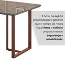 Ver imagem 7 de Mesa para Sala de Jantar Retangular 120x90cm MDF com Vidro Lunna Cinza Marrom/Grafite