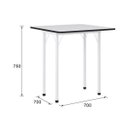 Ver imagem 3 de Conjunto de Cozinha Mesa Dobrável Asti 100 e 4 Banquetas Quadradas Branco