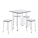 Ver imagem 2 de Conjunto de Cozinha Mesa Dobrável Asti 100 e 4 Banquetas Quadradas Branco