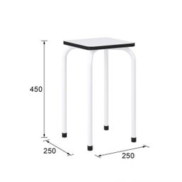 Conjunto de Cozinha Mesa Dobrável Asti 100 e 4 Banquetas Quadradas  - 4