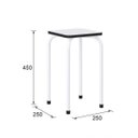 Ver imagem 4 de Conjunto de Cozinha Mesa Dobrável Asti 100 e 4 Banquetas Quadradas