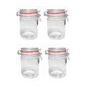 Ver imagem 1 de Kit 4 Potes Hermético Vidro Trava Metal 750ml Class Home
