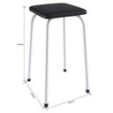 Ver imagem 5 de Conjunto Mesa Dobrável 4 Lugares Asti Branco/Preto