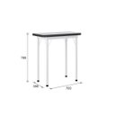 Ver mais imagens de Conjunto Mesa Dobrável 4 Lugares Asti Branco/Preto