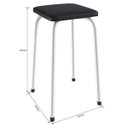 Ver imagem 5 de Conjunto Mesa Dobrável 4 Lugares Asti Branco/Preto