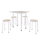 Ver imagem 2 de Conjunto de Cozinha Mesa Dobrável Asti 100 Narita e 4 Banquetas Redondas Bege