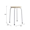 Ver imagem 3 de Conjunto de Cozinha Mesa Dobrável Asti 100 Narita e 4 Banquetas Redondas Bege