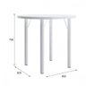 Conjunto Sala de Jantar Mesa Veneza Tampo MDP 960 e 4 Cadeiras Tubulares 950  - 3