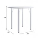 Ver imagem 3 de Conjunto Sala de Jantar Mesa Veneza Tampo MDP 960 e 4 Cadeiras Tubulares 950 Branco/Vermelho