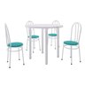 Conjunto Sala de Jantar Mesa Tampo MDP Veneza 960 e 4 Cadeiras Tubulares 900  - 2