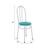 Conjunto Sala de Jantar Mesa Tampo MDP Veneza 960 e 4 Cadeiras Tubulares 900  - 4