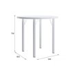 Conjunto Sala de Jantar Mesa Tampo MDP Veneza 960 e 4 Cadeiras Tubulares 900  - 3