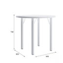 Ver imagem 3 de Conjunto Sala de Jantar Mesa Tampo MDP Veneza 960 e 4 Cadeiras Tubulares 900 Branco/Verde Turquesa