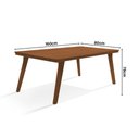 Ver imagem 3 de Mesa de Jantar em Madeira Maciça Millena 160cm Robusta Castanho
