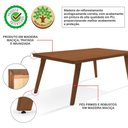 Ver imagem 2 de Mesa de Jantar em Madeira Maciça Millena 160cm Robusta Castanho
