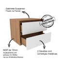 Ver imagem 4 de Conjunto Para Banheiro Armarios Com Cuba E Espelho BN10 Amendoa Branco Tecno Mobili