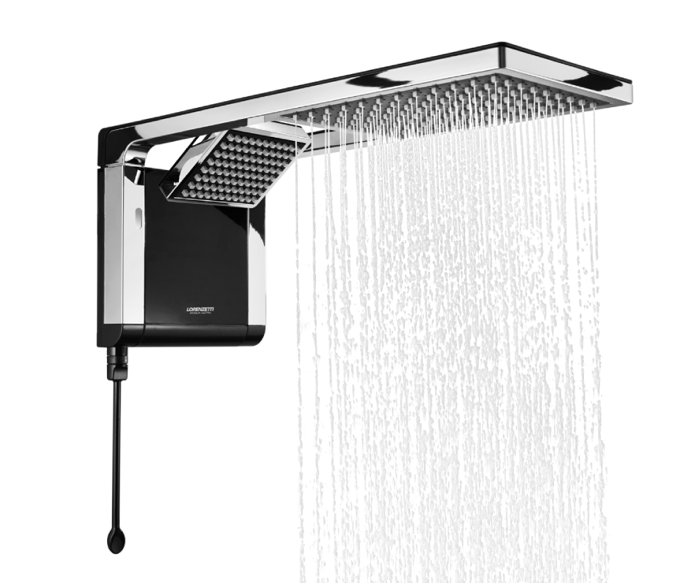 Chuveiro Lorenzetti Acqua Duo Flex Preto Cromado 220v 6800w - 2