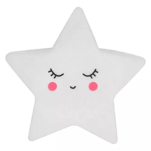 Luminária Estrela Led Infantil - Luz Suave e Design Encantador
