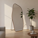 Ver imagem 6 de Espelho Grande Corpo Inteiro com Moldura Metal Orgânico 150x60cm com Suporte de Chão