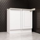 Ver imagem 1 de Balcão Canto Reto 1 Porta Americana Henn com Tampo Mdf Americana Henn 94 Cm