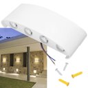 Ver imagem 1 de Arandela Luminaria Parede 8w 8 Fachos Iluminaçao Led Casa Rua Garagem Quintal Varanda Jardim Decoraç