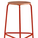 Ver imagem 4 de Kit 2 Banquetas para Cozinha com Base de Aço Cumbuca Vermelho/Marrome