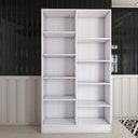 Ver imagem 6 de Armário Multiuso Armazém 4 Portas 8 Prateleiras Branco - Panorama Móveis