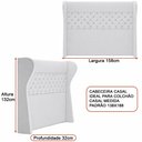 Ver imagem 2 de Cabeceira para Cama Box Casal 158cm Bono Linho Cinza - Sallar Home