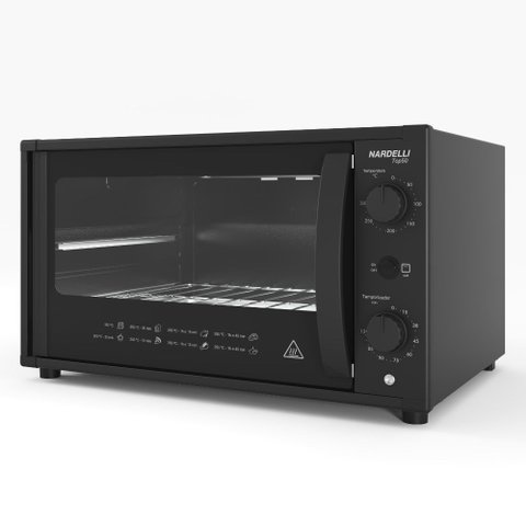 Forno Nardelli Elétrico Bancada Top 50 Black 50L