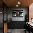 Ver imagem 4 de Barzinho Adega Sala Bar Porta Taças Decoração Parede Preto Fosco