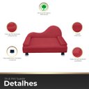 Ver imagem 3 de Mini Sofá Cama Divã Pet Cães e Gatos Orgânico Confortável e Reforçado Suede