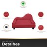 Mini Sofá Cama Divã Pet Cães e Gatos Orgânico Confortável e Reforçado Suede - 3